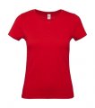 Dames T-shirt B&C E150 TW02T Red